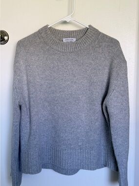 &Other Stories Gray Chunky Cashmere Crewneck Sweater